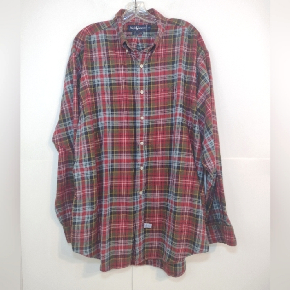 Ralph Lauren Men's plaid long sleeve shirt size (XL)